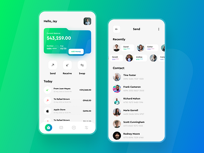 Money Transfer App - Exploration app app design application money money app money transaction money transfer payment payments payments app recieve send transaction ui uidesign uiux uiux design