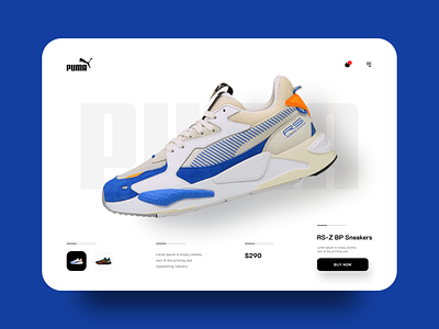 PUMA - Landing Page Design Exploration ecommerce landing apge online store puma shoes ui uidesign uiux uiux design web page website website design