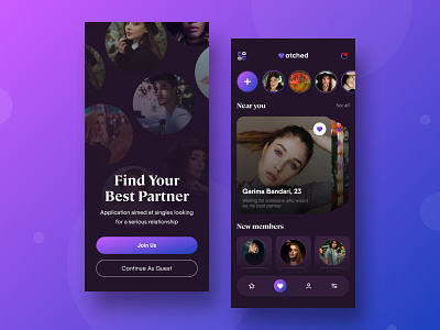 Dating App Design Concept animation app app design application clean dating app design mobile app mobile design tinder ui uidesign uiux uiux design voice message