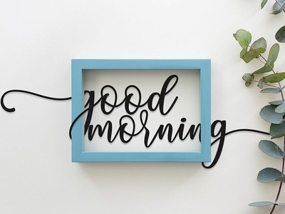 Good morning lettering art