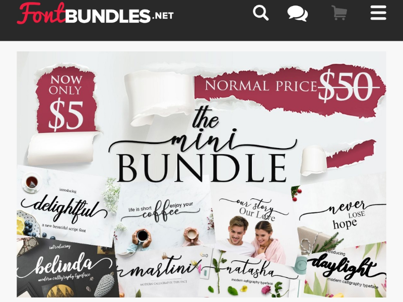The mini font bundle by MrLetters calligraphy script beautiful christmas bundle font