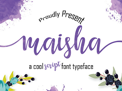 Maisha script calligraphy font advertising beautiful brand branding brushlettering bundle calligraphy callygraphy christmas design font fontbundles graphics illustration label banner mrletters wedding lettering art letterings logo product vector