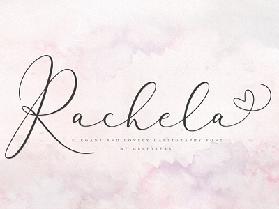 Rachela script calligraphy font handwritten