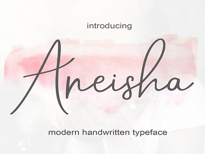 Aneisha calligraphy font script