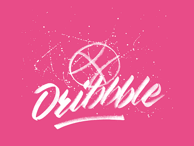 Dribbble welcome shot firstshot handlettering lettering welcome