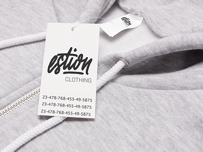 Estion Clothing brand branding clothing design handdrawn logo logodesign logolettering logotype sign type