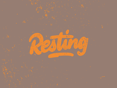 Hand lettering Resting handlettering lettering logotype orange splash watercolor