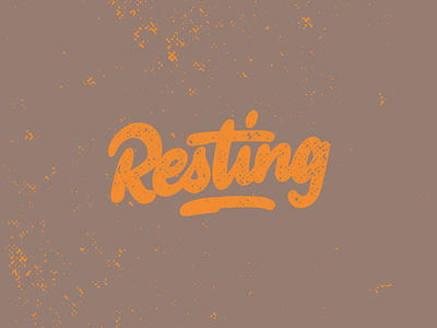 Hand lettering Resting