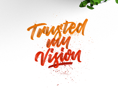 Trusted visions hand lettering create creative design font handlettering ipad ipadpro lettering procreate script type