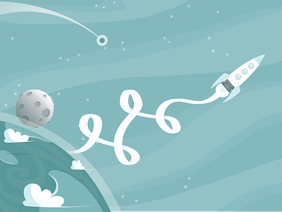 To infinity, and beyond ! branding illustration
