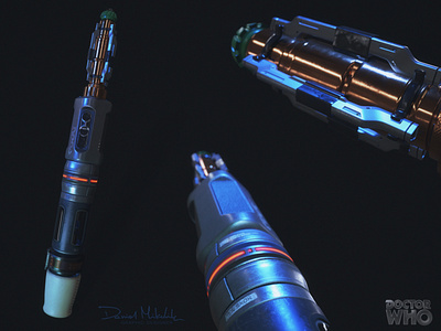 Dr Who Sonic Screwdriver 3d 3d modeling beam dr who future laser metal pbr scifi screwdriver sonic sonic the hedgehog sonics weapon who