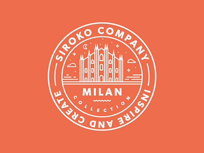 Sticker for Siroko // Milan Collection branding design flat icon illustration line art logo vector
