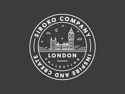 Sticker for Siroko // London Collection branding design flat icon illustration line art logo sticker sticker art sticker design vector