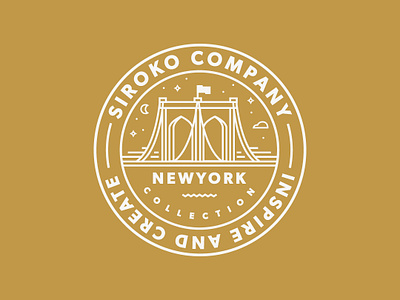 Sticker for Siroko // NewYork Collection branding design flat icon illustration line art logo sticker sticker art vector