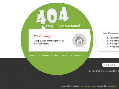 4 O! 4 error page 404 black error gray green page web