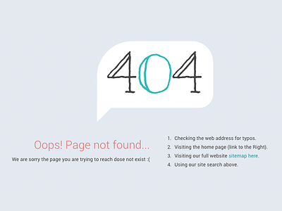 404 Oops! 404 error