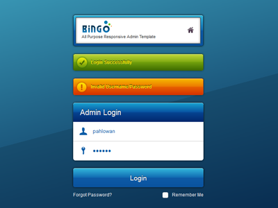 Login Page admin login bingo admin clean css3 form form validation login