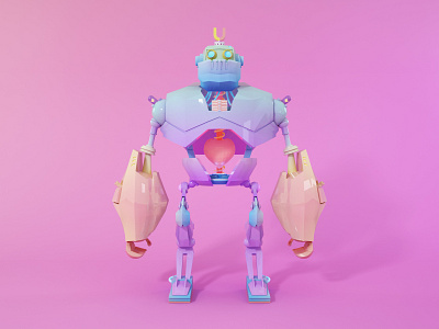 Sweet warrior 3d c4d character cinema4d illustration otcane render robot