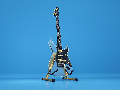 guitar 3d c4d cinema4d design guitar illustration instrument music otcane render