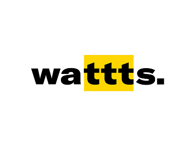 wattts. E-Scooter sharing logo. app design logo typography vector