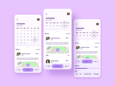 Meetup App • Adobe XD daily Challenge Day 7