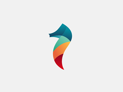 Induce color colorful harmonic icon induce logo media ocean sea seahorse toronto waves