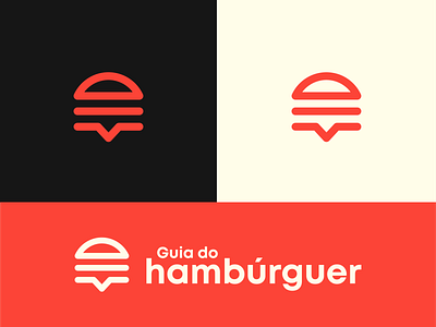 Guia do Hambúrguer black burger burgers guide eater food foodie guide hamburger off-white portal red red food website