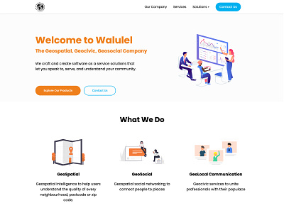 Walulel Landing Page data ghana illustration landing page mapping website website design