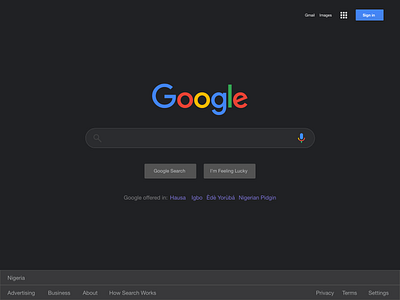 Google Search Engine| Dark Mode