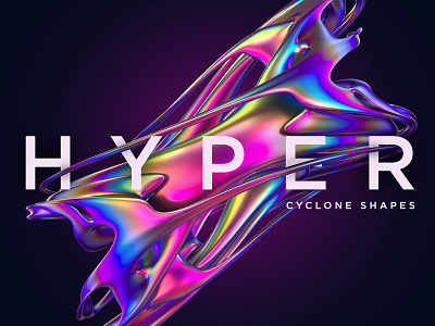 Hyper: Abstract Cyclone Shapes abstract c4d cyclone fluid gyration liquid metallic octane render optical organic psychedelic roll shape swirl texture twister vortex