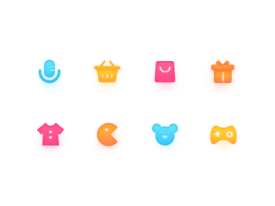 light skeuomorphism icon design