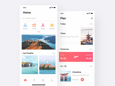 Daily practice about travel interface. daily practice travel travel app travel interface ui