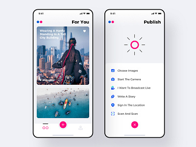Redesigning Flickr concept drafts flickr redesign ios 11 large title interface material design photography app publish icon