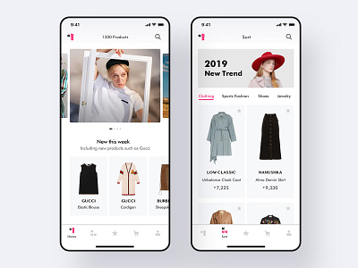 A practice about women's fashion application bar design clean ui cloth app daliy practice fashion app fashion logo icon design pink icon uiue womens fashion app