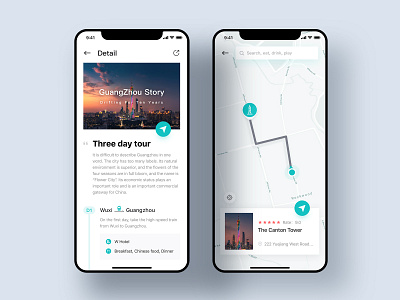 Travel App Map UI