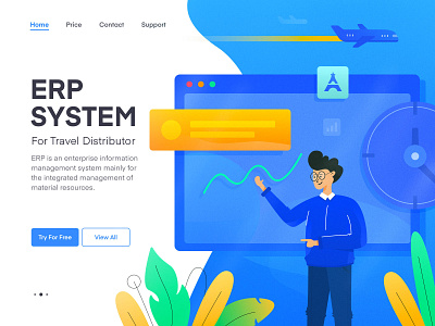 Travel ERP System Illustration