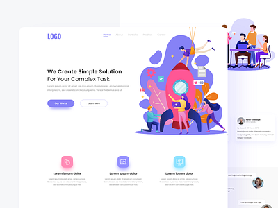 Creative Agency agency clean design header landing landingpage page ui uiux ux web web design