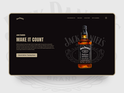 Jack Daniels clean design jack daniels ui uiux ux web web design