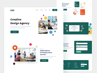 Creative agency agency design landing page minimal ui ui design ux web web design
