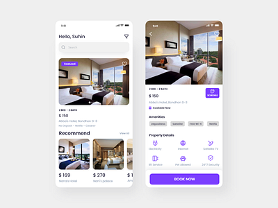 Hotel Booking app app design clean hotel hotel app hotel booking app mobile app design ui ux
