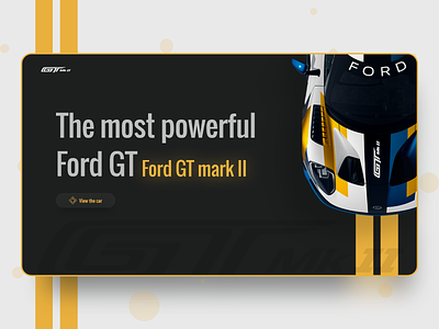 Ford GT mark II 3d app branding clean design graphic design hero illustration logo ui uiux ux web