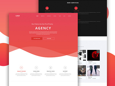 Agency landing page agency creative design landing minimal modern page trend ui uiux ux web