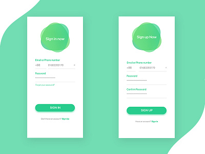 Sign in and sign up screen UI design #2 app clean design sign design signup ui uiux ux