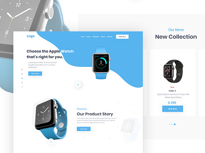 Apple watch apple branding clean design landing page ui uiux ux web