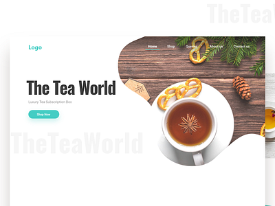 Tea World clean design landing landingpage ui uiux ux web webdesign website