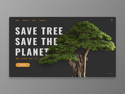Save Tree Save The Planet clean design header save tree ui uiux ux web web design