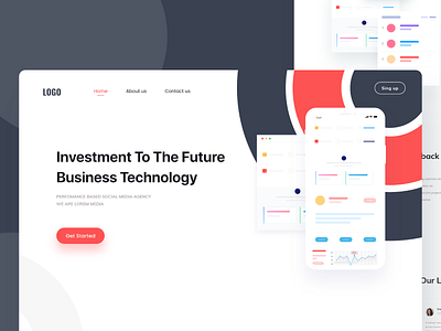 Business Technology app business business technology clean color design landing landing page design page technology ui uiux ux web website design