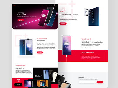 OnePlus branding clean design landing page tranding ui uiux ux web web design