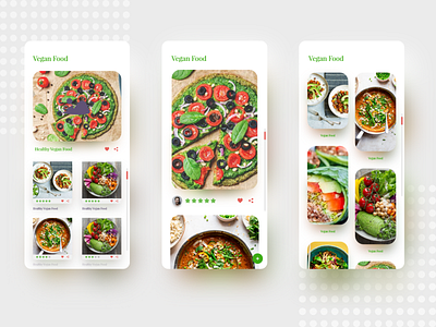 Vegan Food app app design clean design food green restaurant trending ui uiux ux