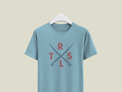 Shirt Mockup for TRSTLS Surf Apparel clothing brand clothing label logo product design